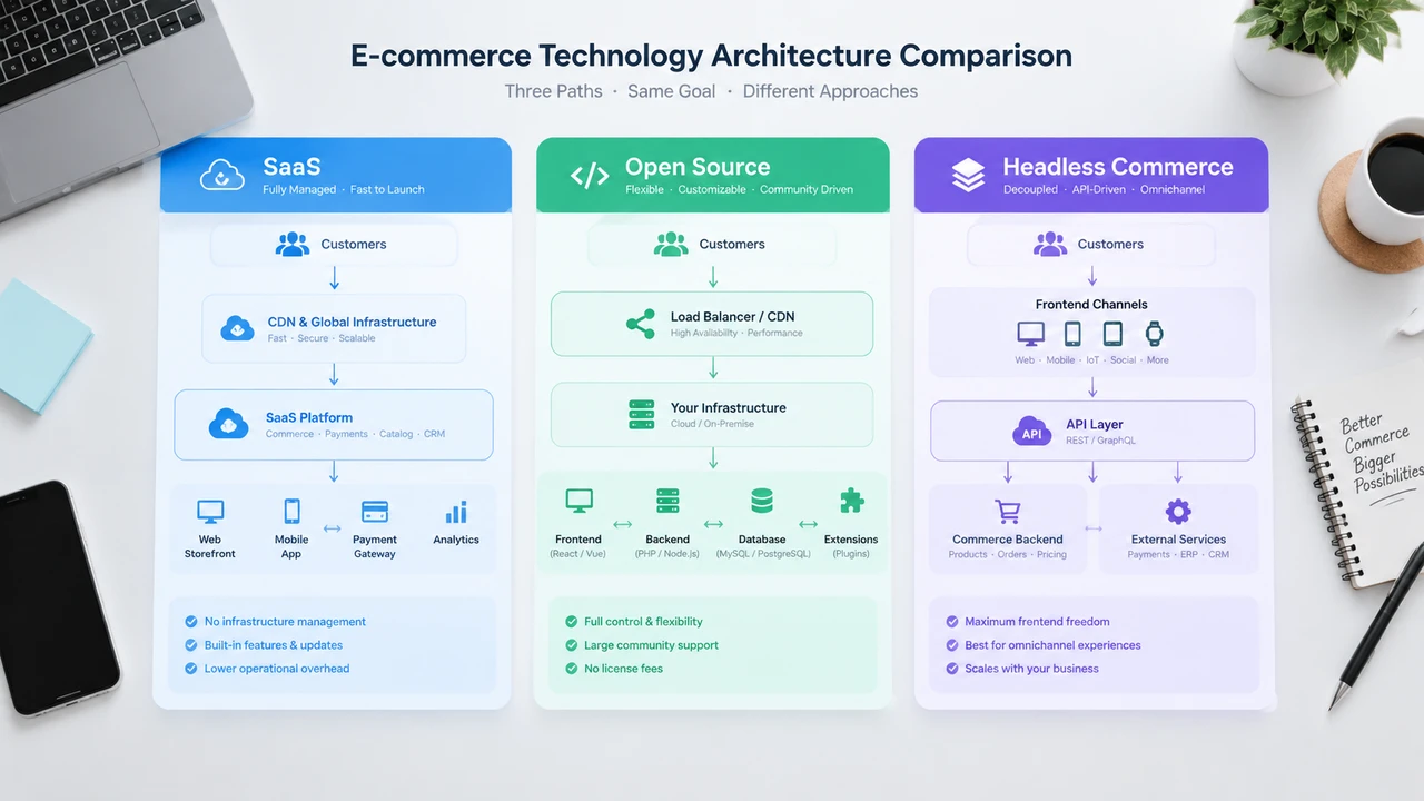 2026独立站建站选型：SaaS、开源还是Headless？三步匹配你的业务阶段